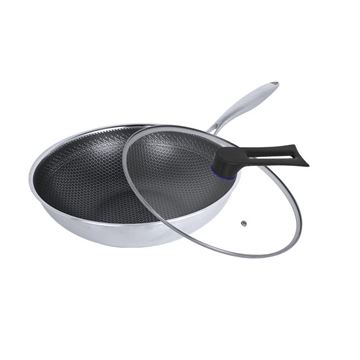 Picture of Cuoco 304 Stainless Steel Honeycomb Wok CWS30