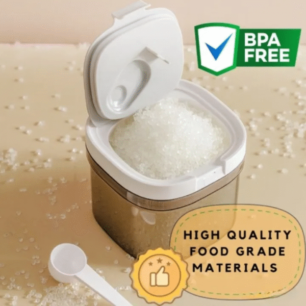 【READY】1300/1800ml Baby Milk Powder Container Anti-UV Storage Box One Press Button Food Storage Tank Sealed Box Seasoning Jar Keep Fresh 密封罐 - Image 2