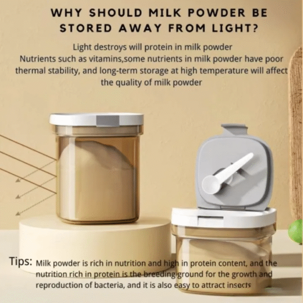 【READY】1300/1800ml Baby Milk Powder Container Anti-UV Storage Box One Press Button Food Storage Tank Sealed Box Seasoning Jar Keep Fresh 密封罐 - Image 3