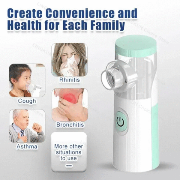 Medical Nebulizer Machine Asthma Inhaler Mini Handheld Automizer Children Adult Kid Steam Inhale Home Nebulizer Health Care - Image 2