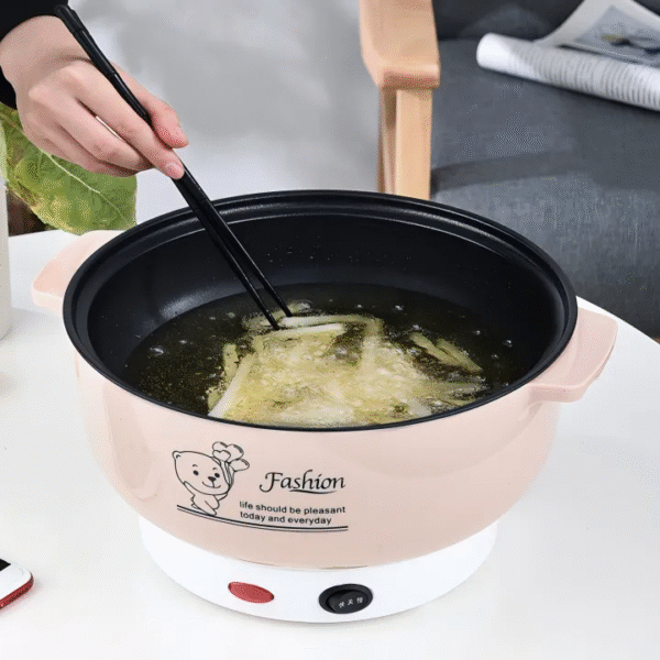 1000W 3.5L Electric Cooker – Multi-Function, Non-Stick Double Handle Pot for All-in-One Cooking - Image 4